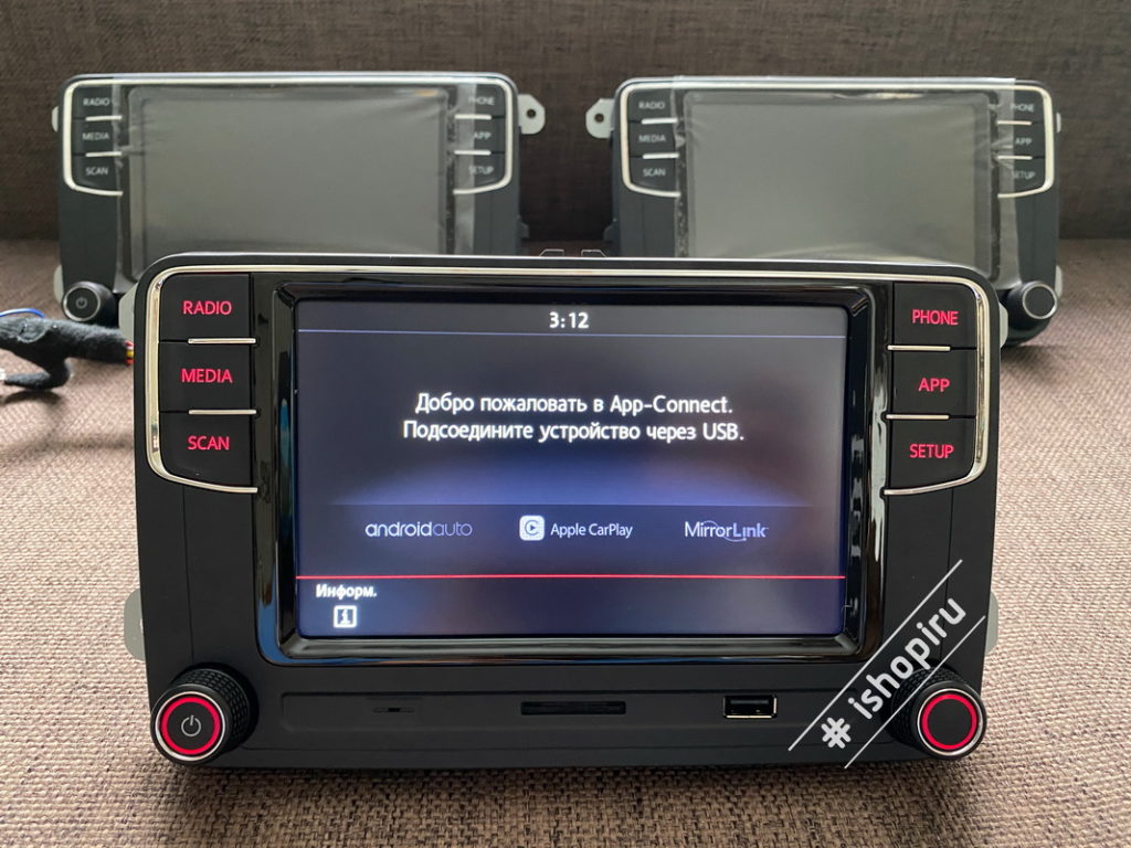 Штатная магнитола Volkswagen R370 CarPlay AndroidAuto MirrorLink —  Аудиосистемы и компоненты Volkswagen Skoda Seat Audi