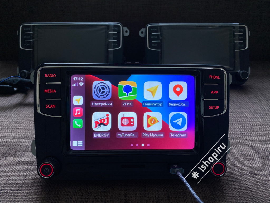 Штатная магнитола Volkswagen R370 CarPlay AndroidAuto MirrorLink —  Аудиосистемы и компоненты Volkswagen Skoda Seat Audi