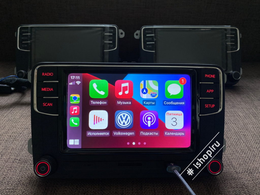 Штатная магнитола Volkswagen R370 CarPlay AndroidAuto MirrorLink —  Аудиосистемы и компоненты Volkswagen Skoda Seat Audi